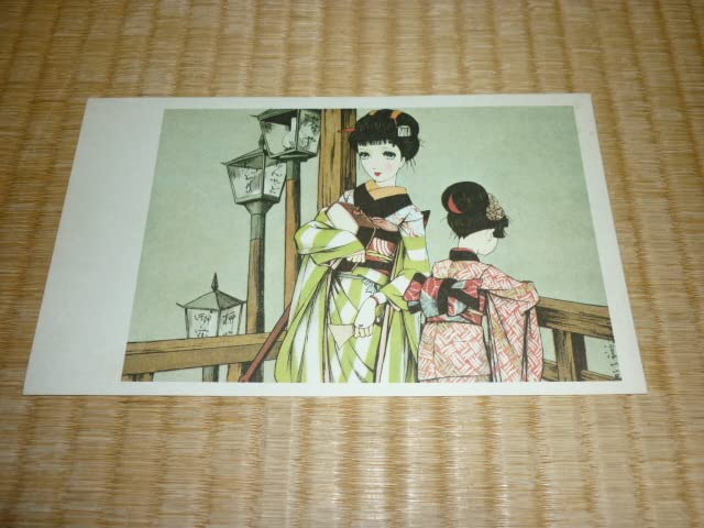 【特価！】(54)戦前 中原淳一 国民歌絵はがき 8枚組 慰問用國民歌絵葉書 中原淳一絵 カラー8枚組袋付美品 戦前